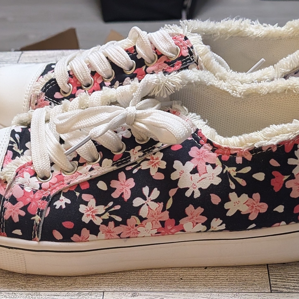 Floral Canvas Sneakers